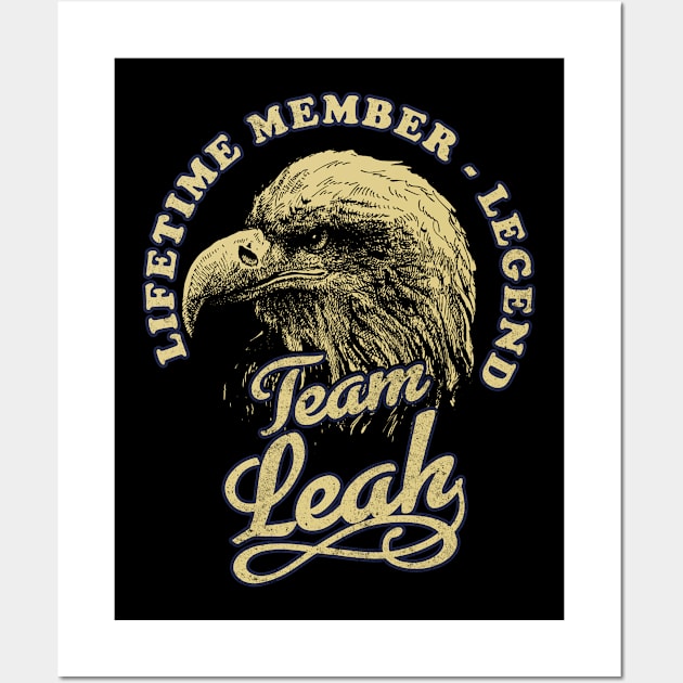 Leah Name - Lifetime Member Legend - Eagle Wall Art by Stacy Peters Art